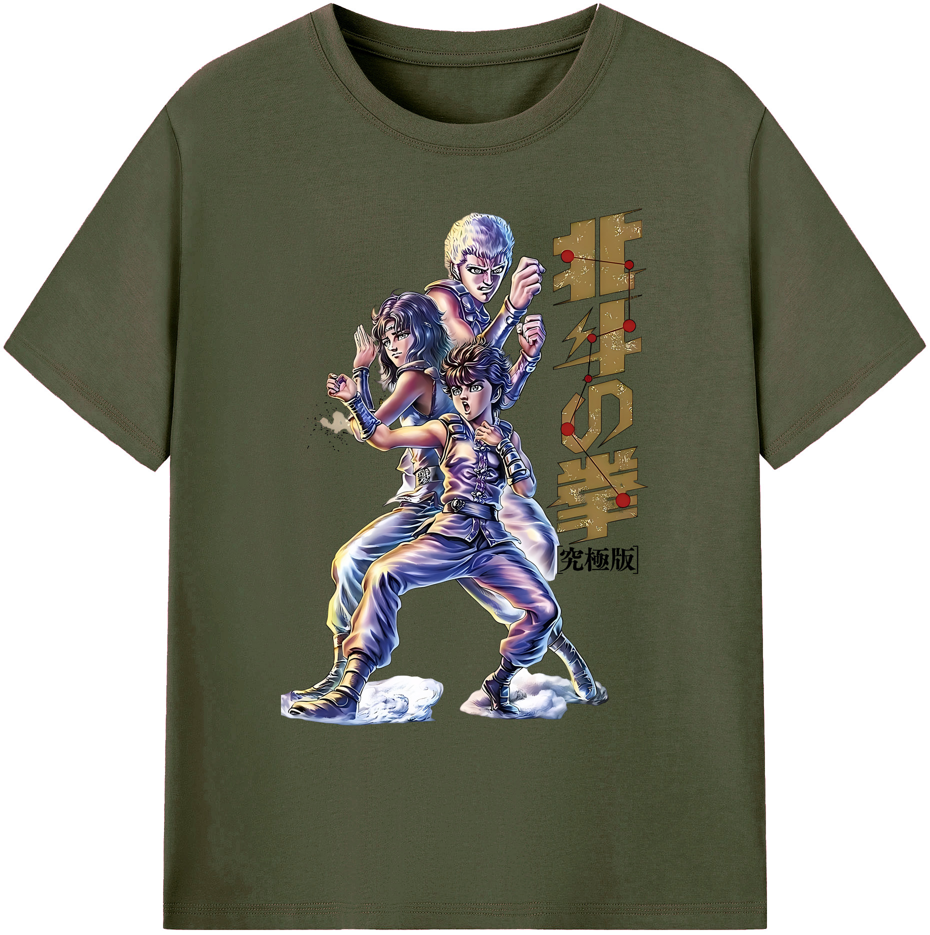 （画像用） 北斗の拳 Fist of the North Star 綿100％ メンズ半袖Tシャツ｜肌触りやわらか＆通気性